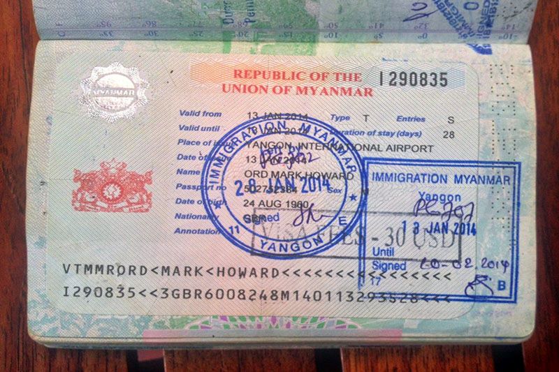 Myanmar visa - how to get myanmar visa for india citizens